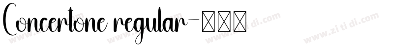 Concertone regular字体转换